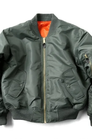 Men's MA1 Bomber Jacket Vintage Pilot Flight Jacket Winter Thickened Cotton Military Style Unisex Loose Fit Short Baseball Retro