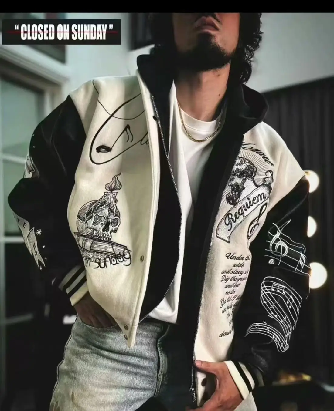 Embroidery Varsity Jacket Men PU Leather Sleeves Oversized Bomber Jackets Women Baseball Coats Streetwear Men Clothing - Image 2