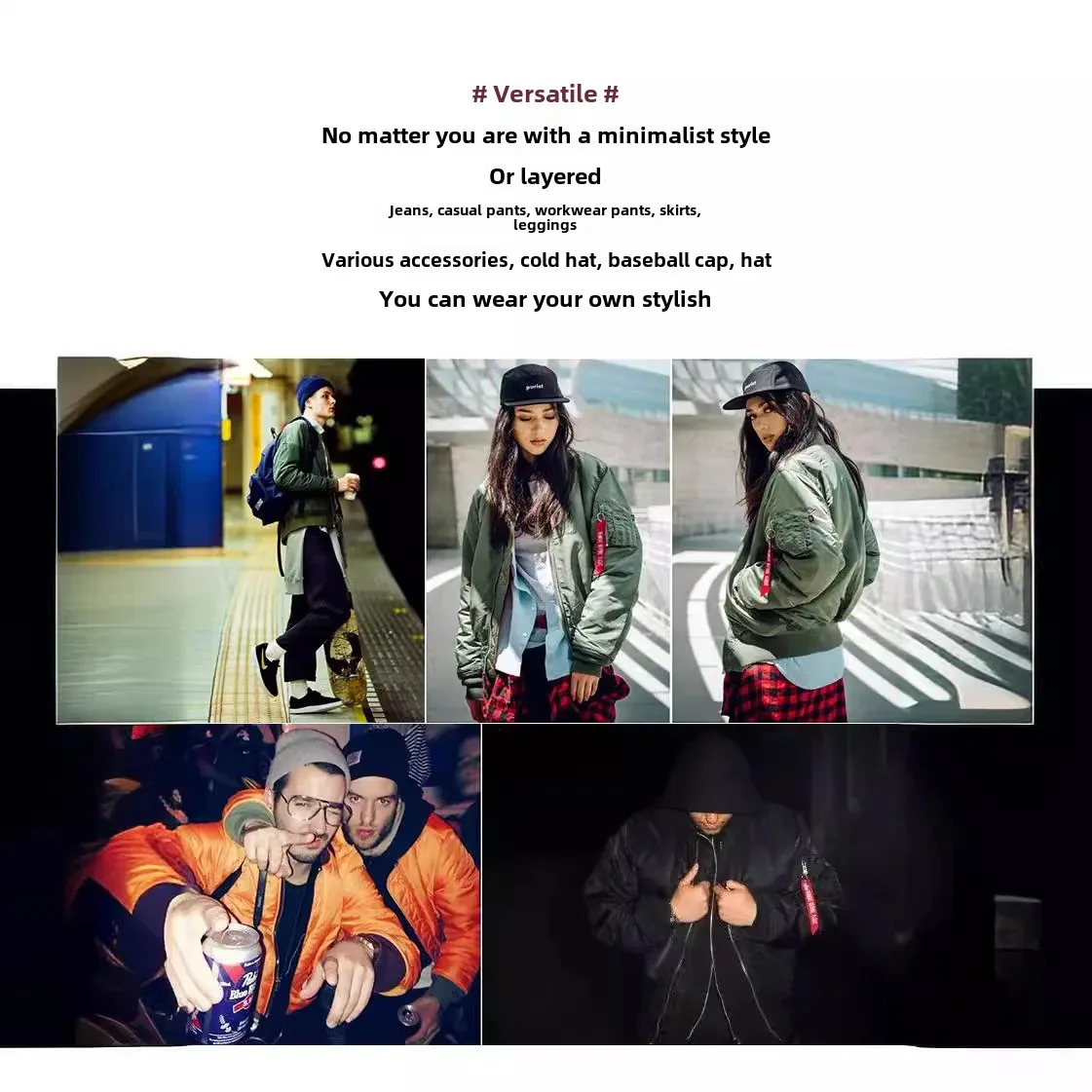 American Style Thickened Baseball Uniform Autumn Winter Army Green MA-1 Bomber Jacket Plus Size Stand Collar Work Jacket For Men - Image 4