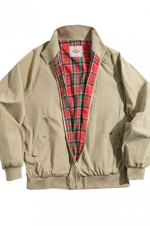 Maden Men's Workwear Jacket Retro G9 Bomber Coat Stand Collar Windproof Casual Warm Outerwear for Spring Autumn Daily Wear